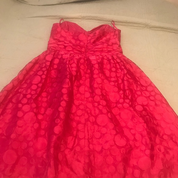 Dark Pink strapless Party Dress by Onyx - Picture 2 of 3
